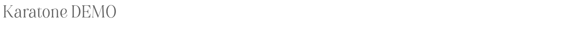 Sample characters Karatone Font